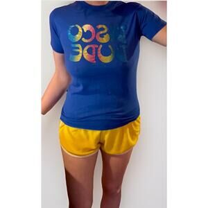 Vintage 70’s Single Stitch T-Shirt Rainbow Disco Dude Size Medium